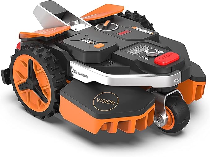 WORX LANDROID Vision WR206E.1, Akku-Mähroboter, 600 m², max. 700 m², 30-minütige Installation, 4K-Kamera + adaptive KI, vermeidet alle Hindernisse, Kantenschnitt, Multi-Zone