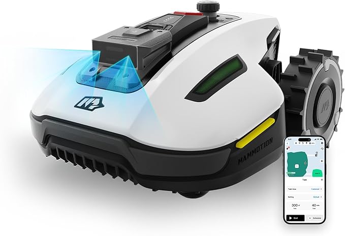 MAMMOTION YUKA Mini 500 Mähroboter, Net RTK+Vision, keine RTK-Antenne erforderlich, Empfohlene 500 m², Max. 700 m², 50 % Gefälle, Automatische Kartierung, 20–60 mm H-Profil, mit 4G-Modul