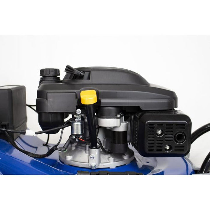 HYUNDAI Rasenmäher mit Elektroantrieb - 56 cm - 3 Räder - 196 CC - Elektrostart Mulching